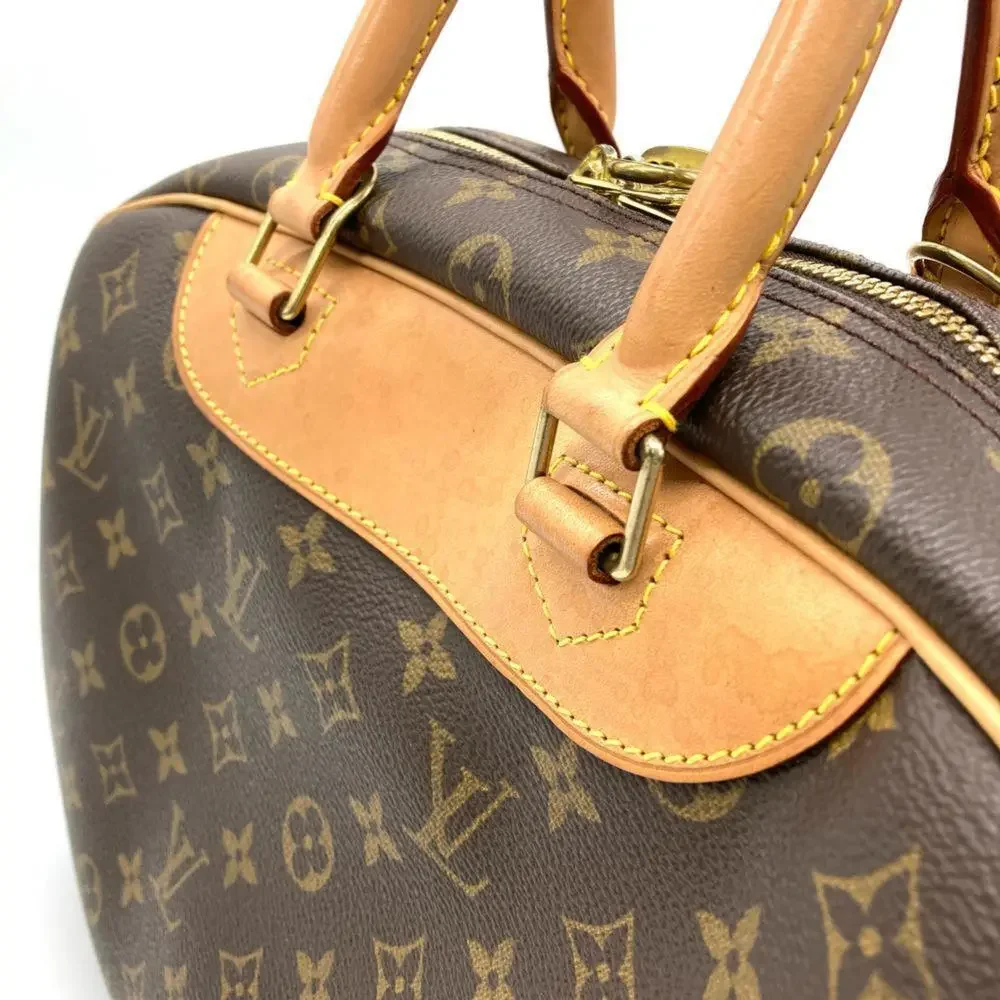 LOUIS VUITTON Brown Monogram Leather Deauville Tote Bag